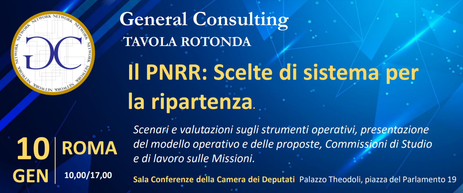 Evento PNRR 10 gennaio Roma Tavola rotonda